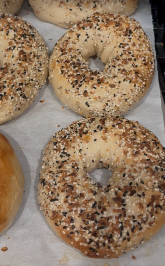 Everything Sourdough Bagels