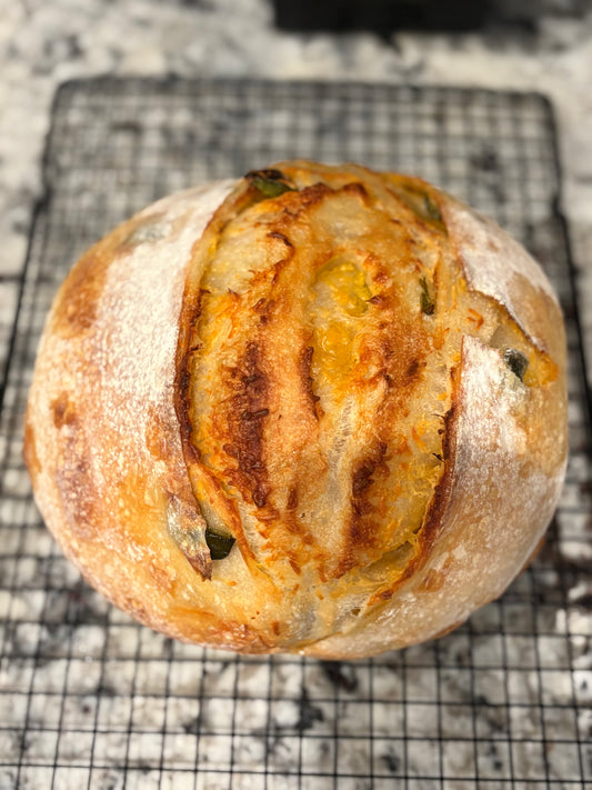Jalapeño Cheddar Sourdough Loaf